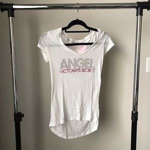 Short Sleeve Victoria Secret V-Neck w/ wings